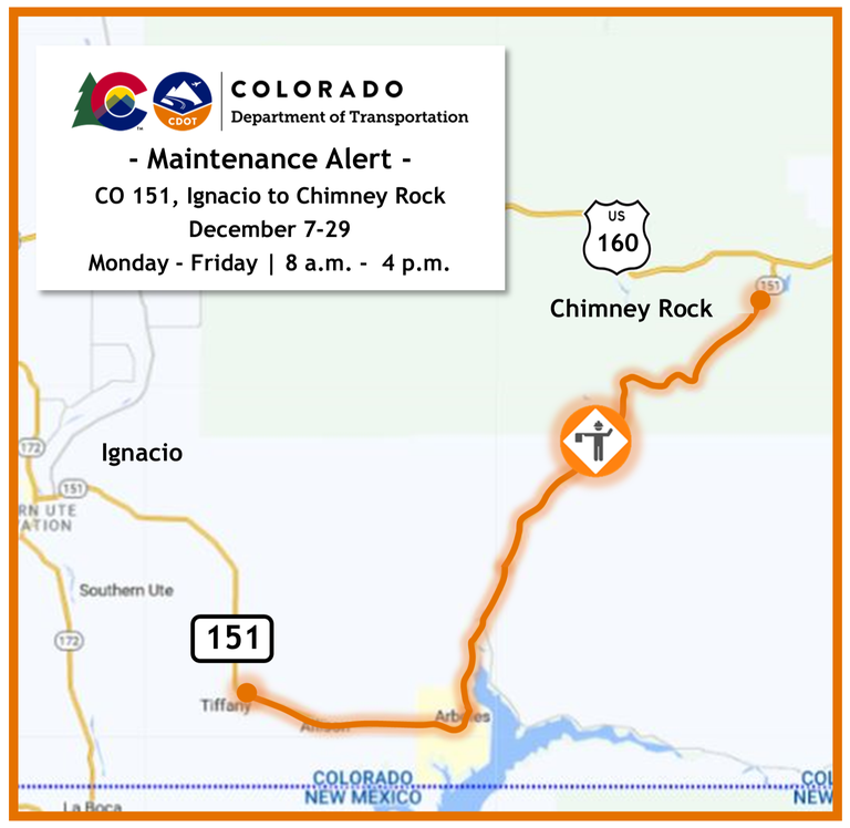 CO 151 pothole repair map CO 151 pothole repair map