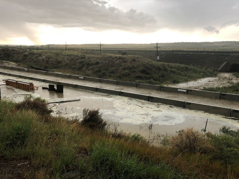 Flooded Detour Bridge on US 350 Flooded Detour Bridge on US 350